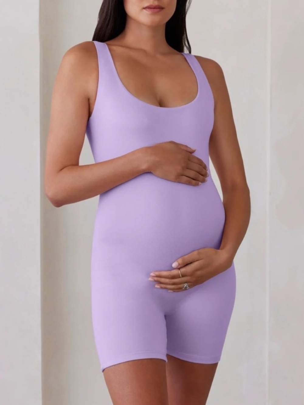 {NWT} Bumpsuit | The Cindy Romper Maternity Signature Fabric Lilac Purple (S)